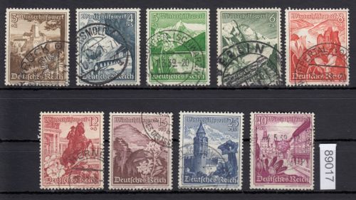 DR 1938, Mich.-Nr.: 675-683 gestempelt