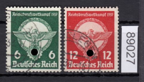 DR 1939, Mich.-Nr.: 689+690  gestempelt