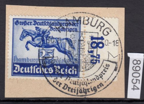 DR 1940, Mich.-Nr.: 746 gestempelt Luxus   Deutsches Derby    Hamburg Horn
