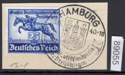 DR 1940, Mich.-Nr.: 746 gestempelt Luxus   Deutsches Derby    Hamburg Horn