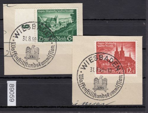 DR 1940, Mich.-Nr.: 748+49 gestempelt Luxus
