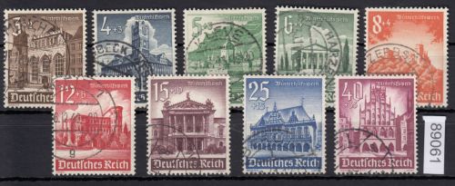 DR 1940, Mich.-Nr.: 751-759  gestempelt