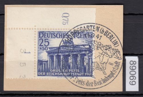 DR 1941, Mich.-Nr.: 803 gestempelt  Eckrand