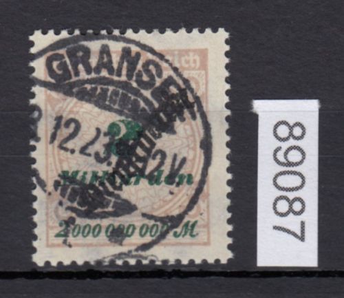 DR Dienst 1923, Mich.-Nr.:D 84  HT  gestempelt  geprüft   "Sprung im Korbdeckel"   750,00