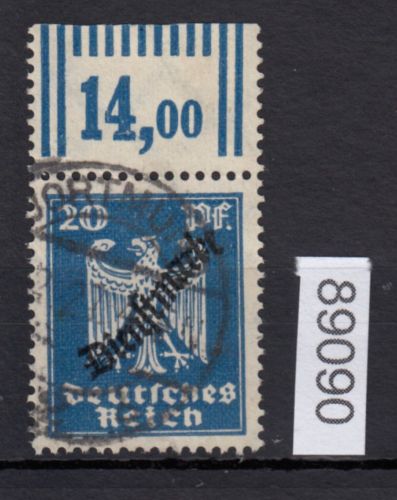 DR Dienst 1924, Mich.-Nr.:D 108  gestempelt  Oberrand