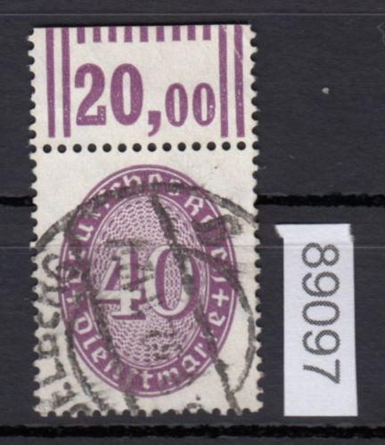 DR Dienst 1927, Mich.-Nr.:D 121 X  gestempelt  Oberrand