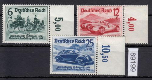 DR 1939, Mich.-Nr.: 686-688 **