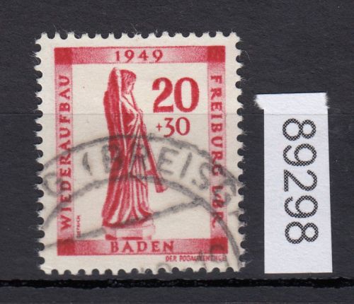 Alliierte Franz. Zone Baden Mi. Nr. 40 gestempelt  geprüft