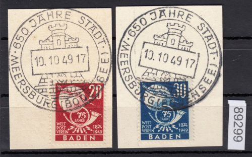 Alliierte Franz. Zone Baden Mi. Nr. 56+57 LUXUS gestempelt  geprüft