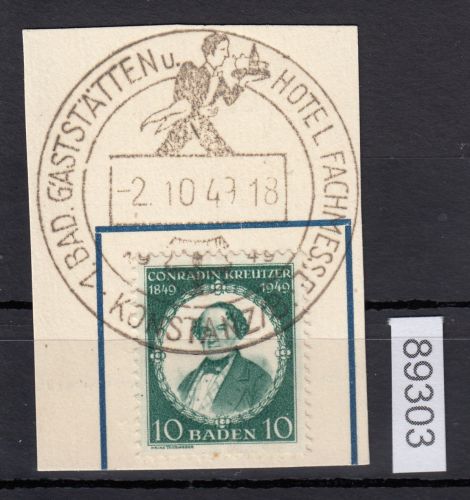 Alliierte Franz. Zone Baden Mi. Nr. 53 gestempelt  geprüft
