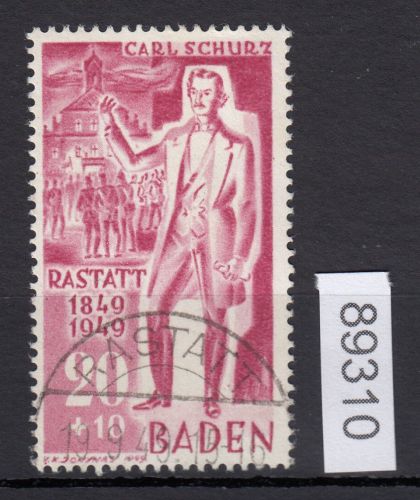 Alliierte Franz. Zone Baden Mi. Nr. 51 gestempelt geprüft