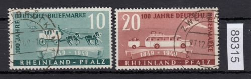 Alliierte Franz. Zone Rheinland Pfalz Mi. Nr. 49+50 gestempelt