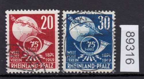 Alliierte Franz. Zone Rheinland Pfalz Mi. Nr. 51+52 gestempelt  geprüft