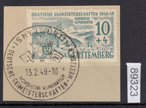 Alliierte Franz. Zone Württemberg Mi. Nr. 38 x II gestempelt  geprüft