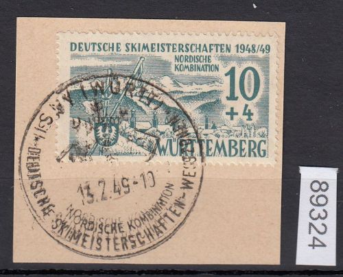 Alliierte Franz. Zone Württemberg Mi. Nr. 38 x IX gestempelt  geprüft
