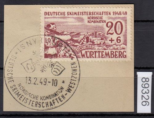 Alliierte Franz. Zone Württemberg Mi. Nr. 39 y V gestempelt  geprüft