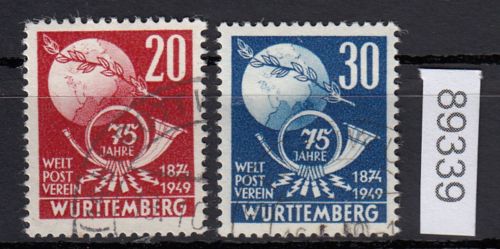 Alliierte Franz. Zone Württemberg Mi. Nr. 51+52 gestempelt  geprüft
