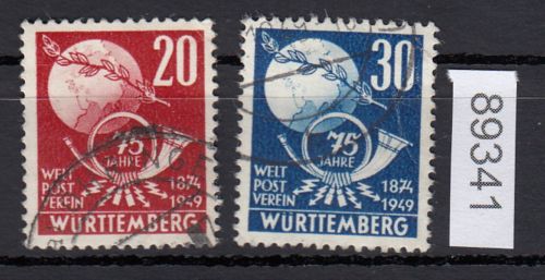 Alliierte Franz. Zone Württemberg Mi. Nr. 51+52 gestempelt
