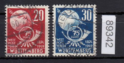 Alliierte Franz. Zone Württemberg Mi. Nr. 51+52 gestempelt