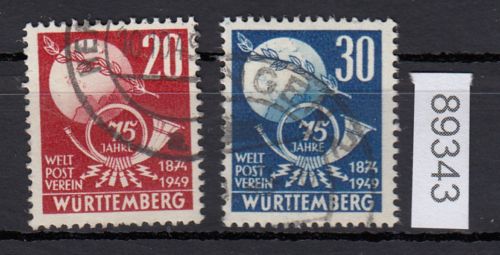 Alliierte Franz. Zone Württemberg Mi. Nr. 51+52 gestempelt