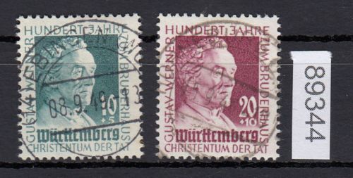 Alliierte Franz. Zone Württemberg Mi. Nr. 47+48 gestempelt