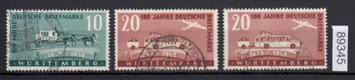Alliierte Franz. Zone Württemberg Mi. Nr. 49+50 I+II gestempelt