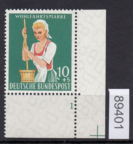 Bund 1958, Mich.-Nr.: 298 ** FN 1 Eckrand