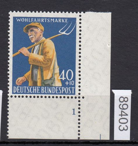 Bund 1958, Mich.-Nr.: 300 ** FN 1 Eckrand   Formnummer