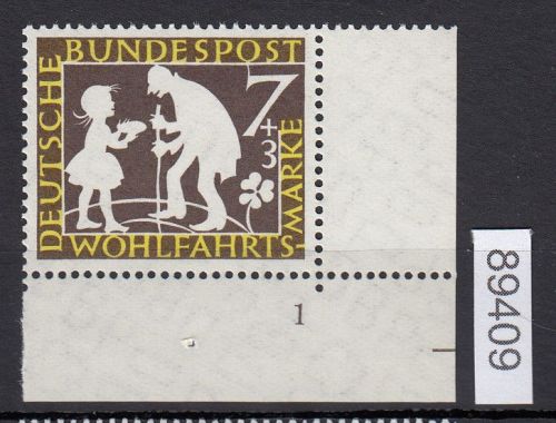 Bund 1959, Mich.-Nr.: 322 ** FN 1 Eckrand
