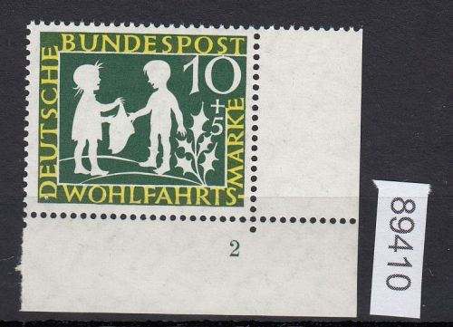 Bund 1959, Mich.-Nr.: 323 ** FN 2 Eckrand   Formnummer