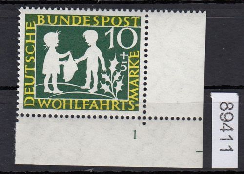 Bund 1959, Mich.-Nr.: 323 ** FN 1 Eckrand   Formnummer
