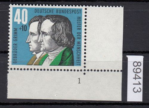 Bund 1959, Mich.-Nr.: 325 ** FN 1 Eckrand   Formnummer