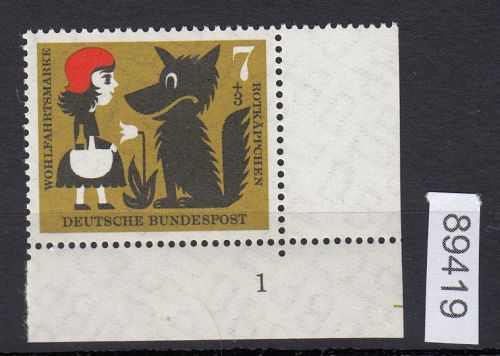 Bund 1960, Mich.-Nr.: 340 ** FN 1 Eckrand  Formnummer