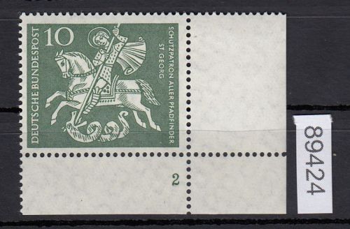 Bund 1961, Mich.-Nr.: 346 ** FN 2 Eckrand Formnummer
