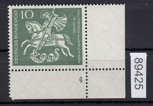 Bund 1961, Mich.-Nr.: 346 ** FN 4 Eckrand Formnummer