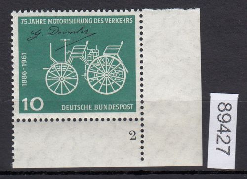 Bund 1961, Mich.-Nr.: 363 w ** FN 2 Eckrand    Formnummer  2 Hn