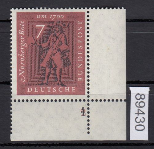 Bund 1961, Mich.-Nr.: 365** FN  4/2 Eckrand Formnummer