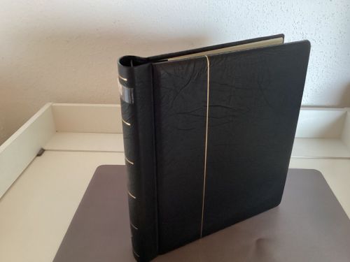 Leuchtturm Klemmbinder wattiert gebraucht Leer blau