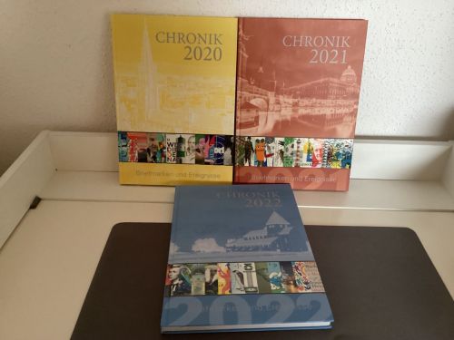 Deutsche Post Jahrbuch Chronik 3 Stück 2020-22 A4 ohne Marken leer