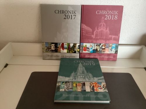 Deutsche Post Jahrbuch Chronik 3 Stück 2017-19 A4 ohne Marken leer