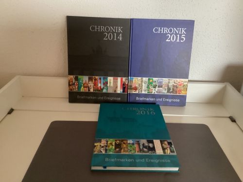 Deutsche Post Jahrbuch Chronik 3 Stück 2014-16 A4 ohne Marken leer