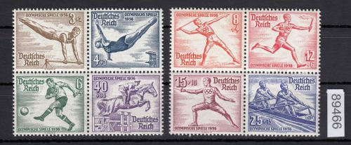 DR 1936, Mich.-Nr.: 624-631 ** Einzelmarken aus Block 5+6