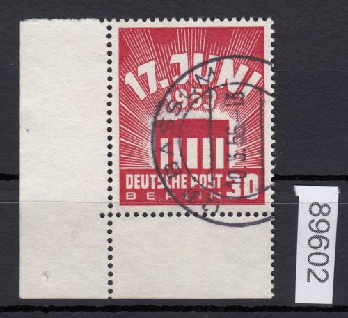Berlin 1953, Mich.-Nr.: 111 gestempelt Eckrand   geprüft