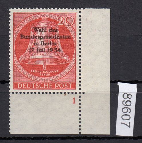 Berlin 1954, Mich.-Nr.: 118 ** Eckrand  Formnummer 1