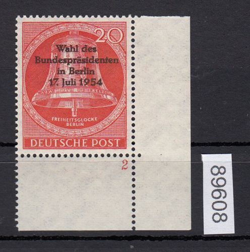 Berlin 1954, Mich.-Nr.: 118 ** Eckrand  Formnummer 2