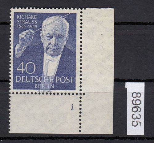 Berlin 1954, Mich.-Nr.: 124 ** Eckrand  FN 1   Formnummer