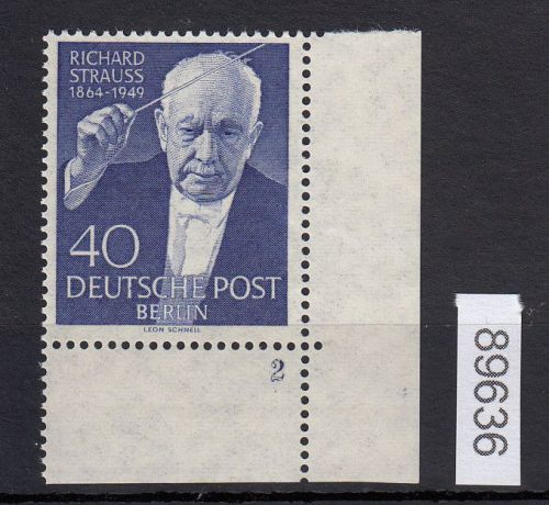 Berlin 1954, Mich.-Nr.: 124 ** Eckrand  FN 2   Formnummer