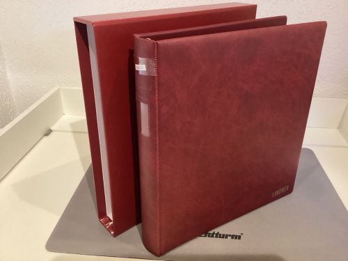 Lindner Ringbinder + Kassette  gebraucht leer rot