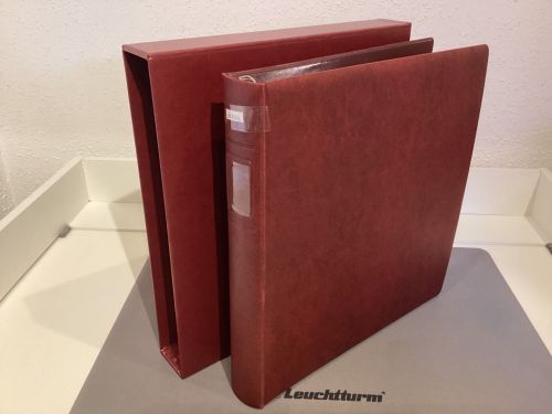 Lindner Ringbinder + Kassette  gebraucht leer rot