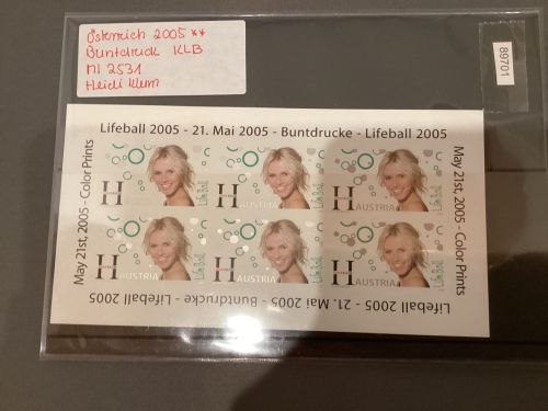 Österreich 2005 Buntdruck KLB Heidi Klum postfrisch